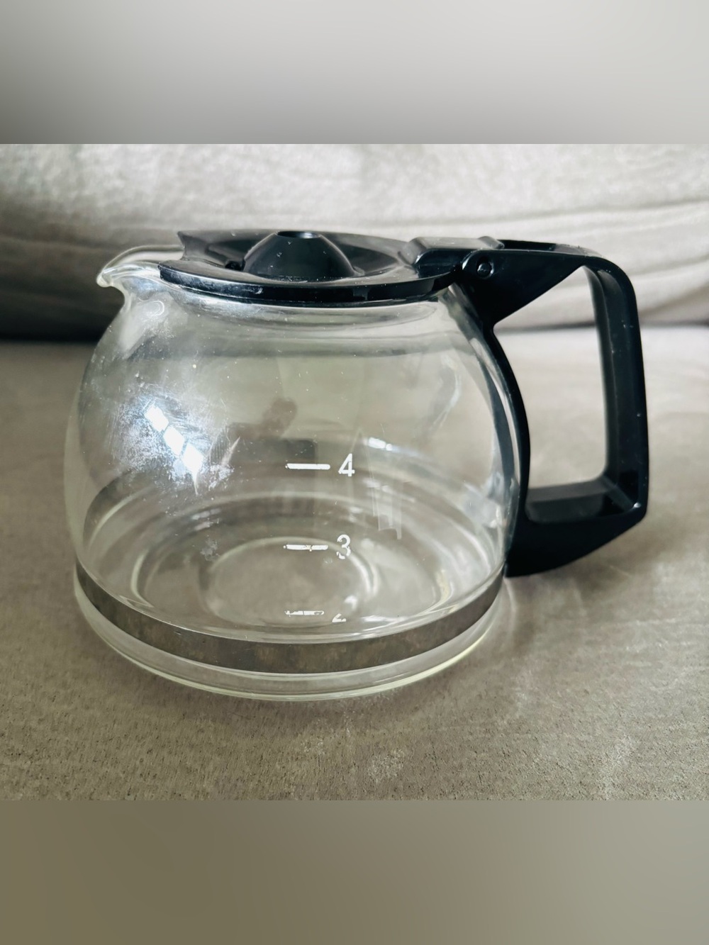 Gevi 4 Cup Replacement Glass Coffee Carafe For Model Gevi CM4008-V